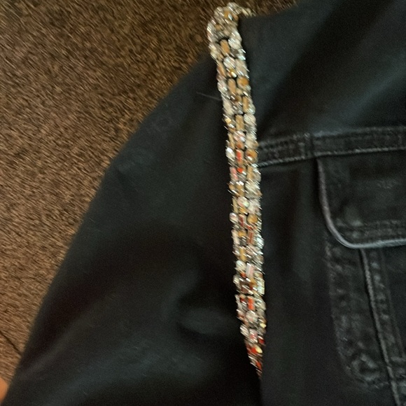 Sandro chrystal emblishes denim jacket - Picture 7 of 11